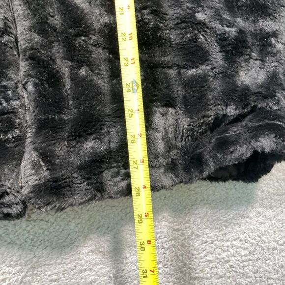 Y2k Faux Fur Coat Women's Full Zip Hoodie Jacket Oversized XL - Picture 2 of 5